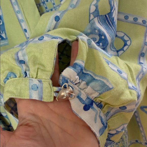 Anpō Blue and Green Patterned women’s Jacket - Picture 4 of 8